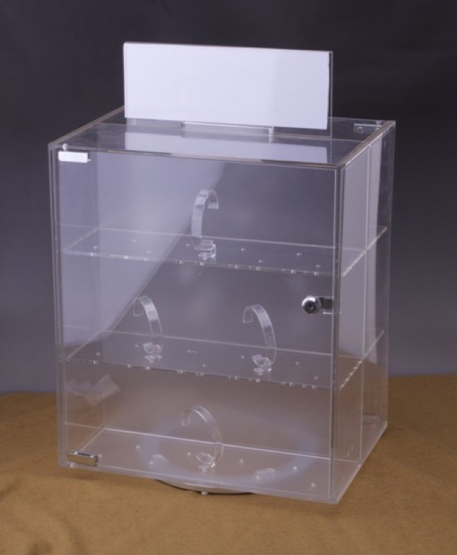Rotating acrylic display tower by Yixinheng Acrylic